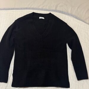 Nine West Women's Classic Black V-Neck Sweater